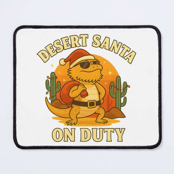 Item preview, Desert Santa On Duty – Funny Bearded Dragon Christmas Design designed and sold by SVALANART.