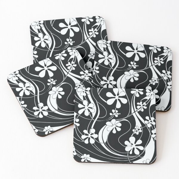 Item preview, shape of clover, four-leaf clover and three-leaf clover. Black and white, conceptual art, illustration, 3D rendering, film, poster designed and sold by gulka8.
