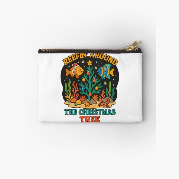 Item preview, Reefin’ Around the Christmas Tree – Funny Tropical Fish Christmas Design designed and sold by SVALANART.