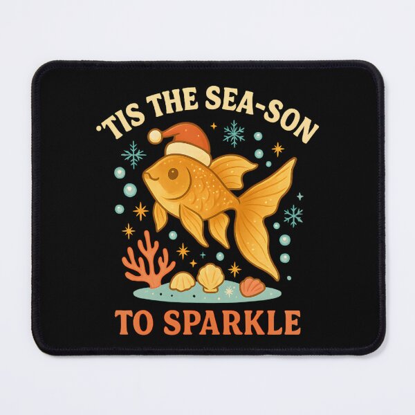 Item preview, ‘Tis the Sea-son to Sparkle – Shiny Fish Ocean Christmas Design designed and sold by SVALANART.