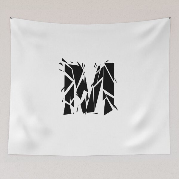Item preview, Cracked Stone Letter M - Distressed Grunge Style designed and sold by uncoXab.