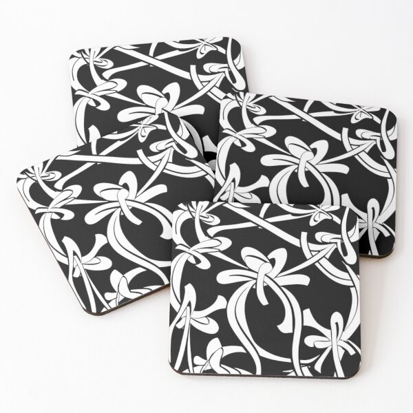 Item preview, shape of clover, four-leaf clover and three-leaf clover. Black and white, conceptual art, illustration, 3D rendering, film, poster designed and sold by gulka8.