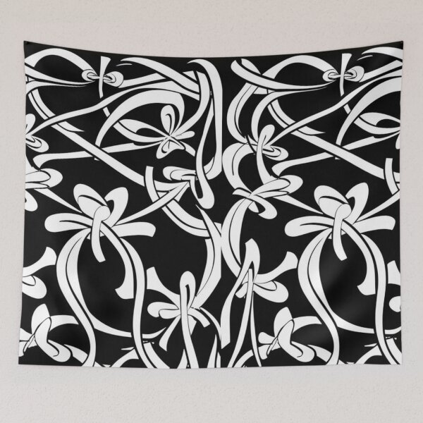 Item preview, shape of clover, four-leaf clover and three-leaf clover. Black and white, conceptual art, illustration, 3D rendering, film, poster designed and sold by gulka8.