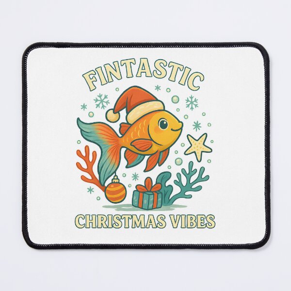 Item preview, Fintastic Christmas Vibes – Cute Fish in Santa Hat Underwater Xmas Design designed and sold by SVALANART.