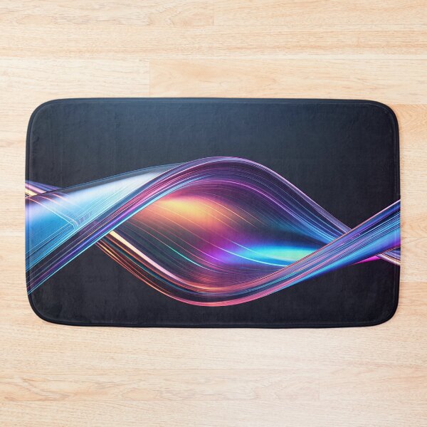 Item preview, An energetic, multicolored ribbon flows dynamically in this abstract artwork. The vibrant hues blend seamlessly, creating a captivating visual experience designed and sold by homydesign.