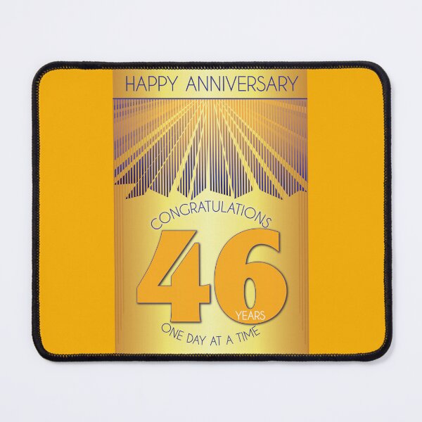 Item preview, 46 Year Golden Ray One Day At A Time Anniversary designed and sold by ApexDesigners.
