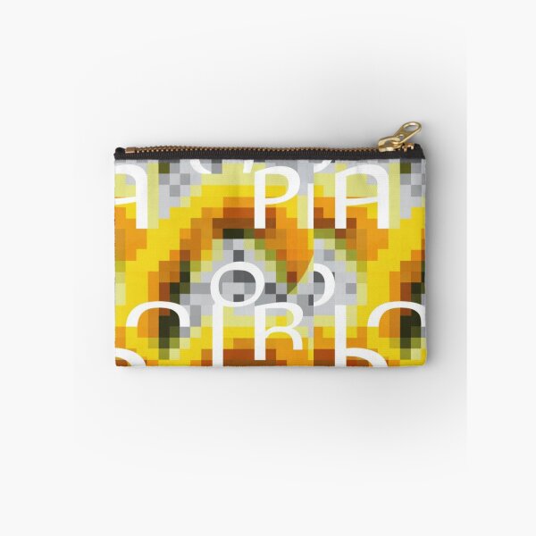 Item preview, Pixelated white background with simple yellow vertical thin stripes that distort designed and sold by gulka8.