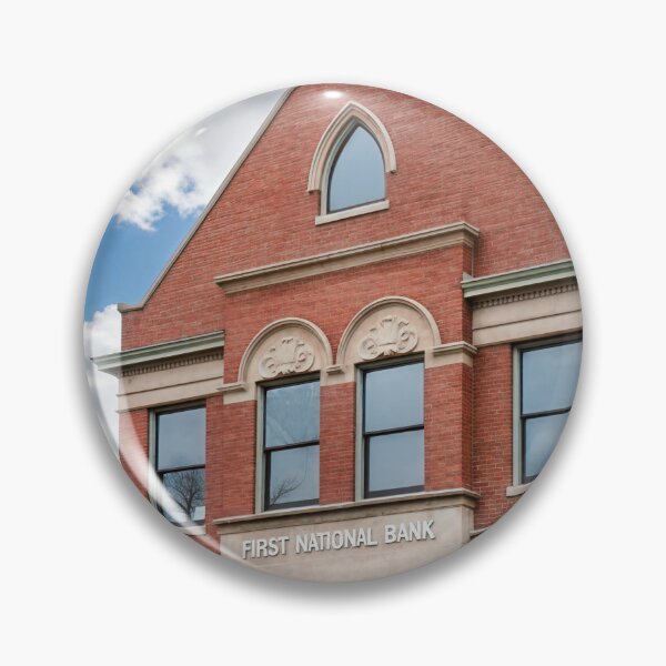 Item preview, Historic Red Brick First National Bank Building designed and sold by plugsnpixels.