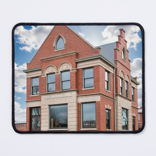 Item preview, Historic Red Brick First National Bank Building designed and sold by plugsnpixels.