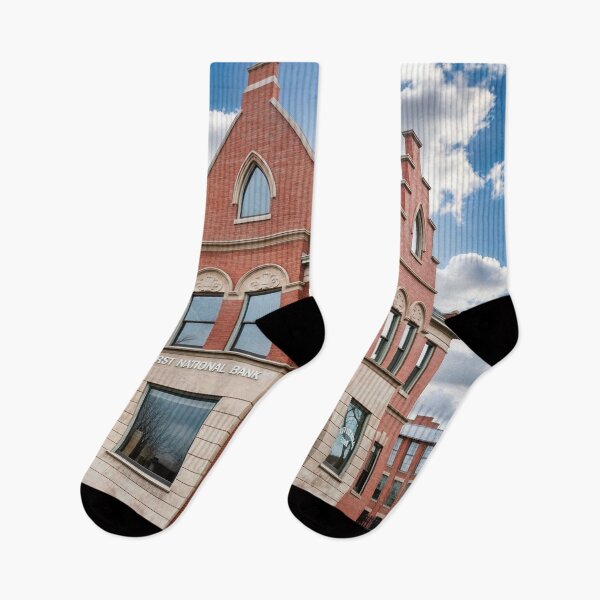 Item preview, Historic Red Brick First National Bank Building designed and sold by plugsnpixels.