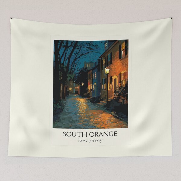 Item preview, South Orange New Jersey Night | Gaslamp Quarter Art designed and sold by TuncGK.