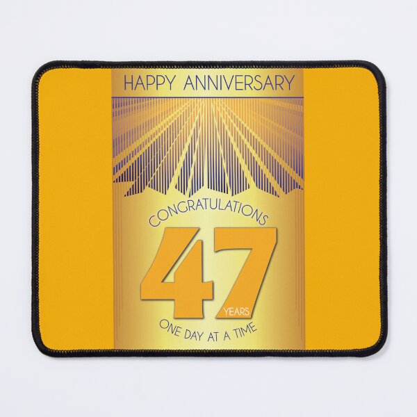Item preview, 47 Year Golden Ray One Day At A Time Anniversary designed and sold by ApexDesigners.
