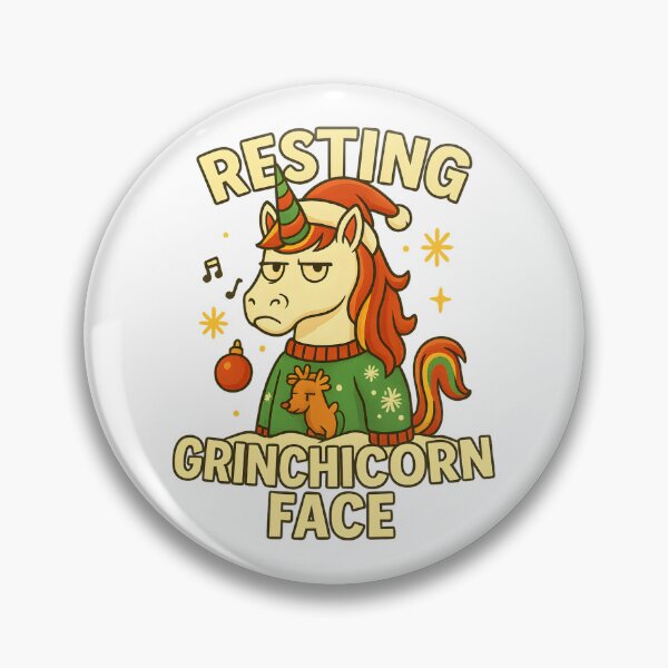 Item preview, Resting Grinchicorn Face – Funny Unicorn Christmas Design designed and sold by SVALANART.