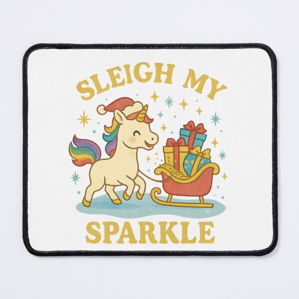 Item preview, Sleigh My Sparkle – Glitter Unicorn Christmas Design designed and sold by SVALANART.
