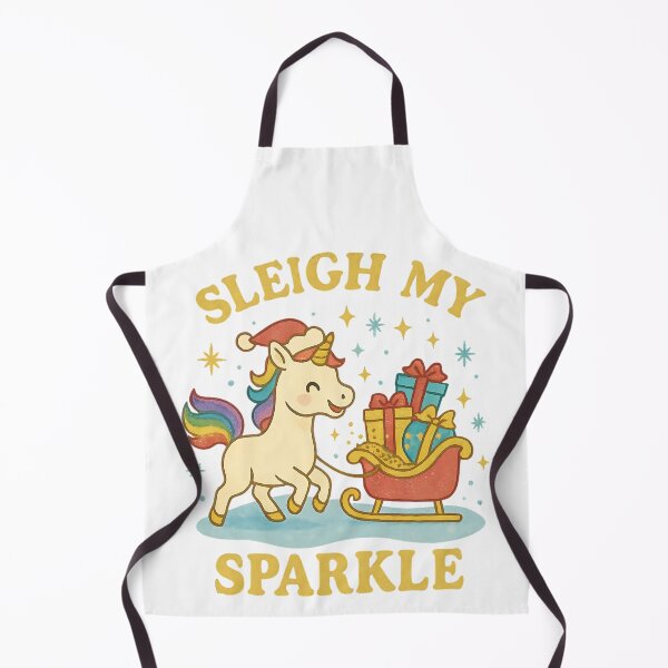 Artikelvorschau, Sleigh My Sparkle – Glitzerndes Einhorn Weihnachtsdesign entworfen und verkauft von SVALANART.