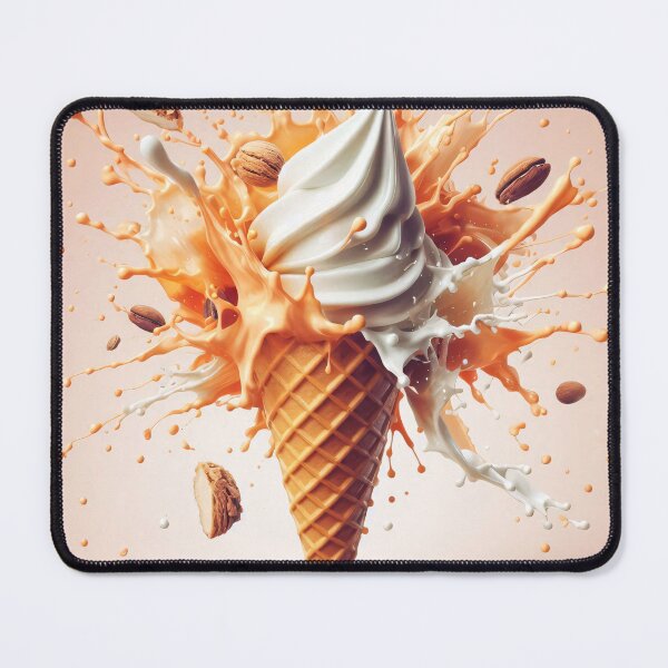 Item preview, A vanilla soft serve ice cream cone explodes with almond-flavored cream and nuts in a symphony of flavor designed and sold by homydesign.