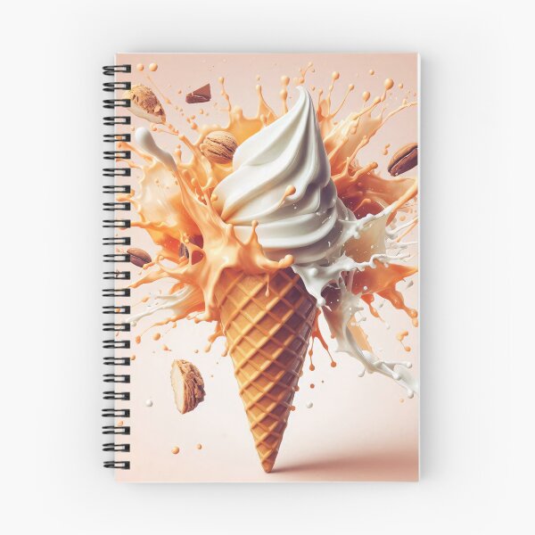 Item preview, A vanilla soft serve ice cream cone explodes with almond-flavored cream and nuts in a symphony of flavor designed and sold by homydesign.