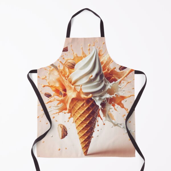 Item preview, A vanilla soft serve ice cream cone explodes with almond-flavored cream and nuts in a symphony of flavor designed and sold by homydesign.