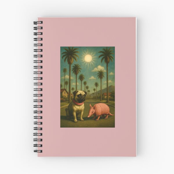 Item preview, Pug and Armadillo Under Palmtrees designed and sold by Beach-Raven Designs.