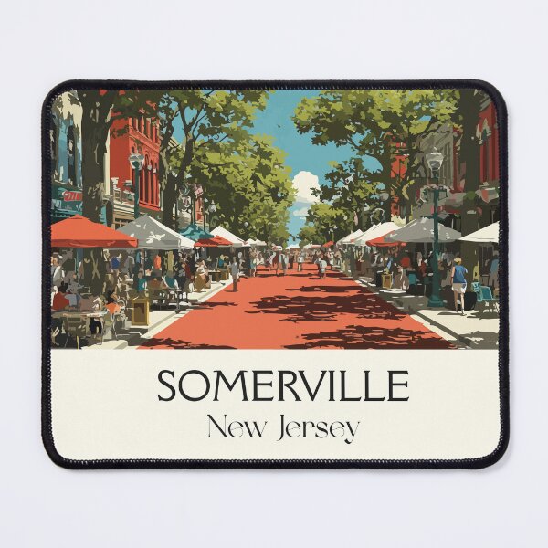 Item preview, Somerville New Jersey Downtown | Classic Main Street Art designed and sold by TuncGK.