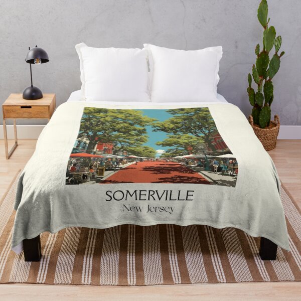Item preview, Somerville New Jersey Downtown | Classic Main Street Art designed and sold by TuncGK.