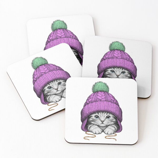 Item preview, A cat in a winter hat designed and sold by krabbaraban.