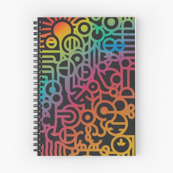 Item preview, minimalist composition, line art showing the interconnectedness of selfless actions, warm gradient colors, graffiti, film, multicolor, black background designed and sold by gulka8.