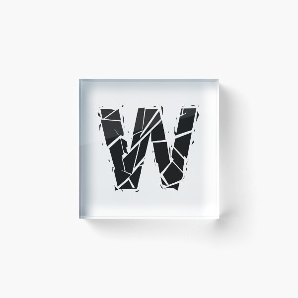 Item preview, Cracked Stone Letter W - Distressed Grunge Style designed and sold by uncoXab.