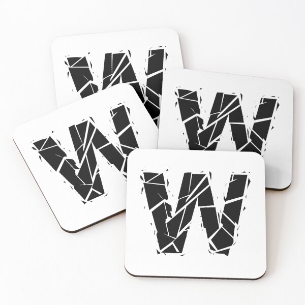 Item preview, Cracked Stone Letter W - Distressed Grunge Style designed and sold by uncoXab.