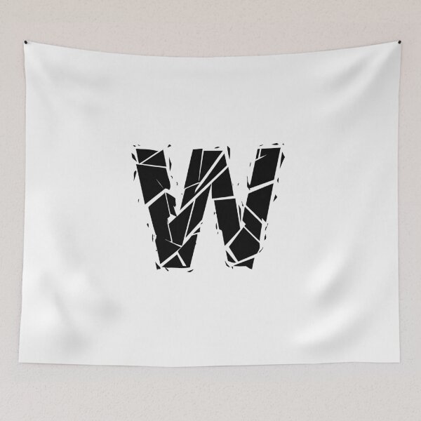 Item preview, Cracked Stone Letter W - Distressed Grunge Style designed and sold by uncoXab.