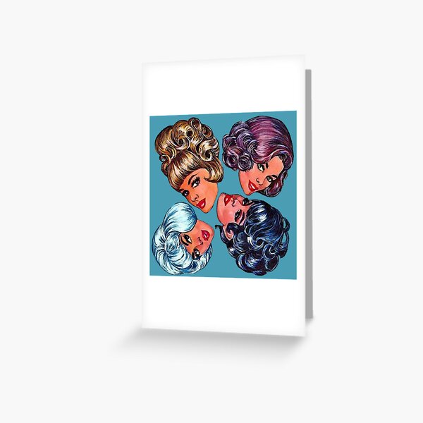 Wigging Out (Blue) Greeting Card