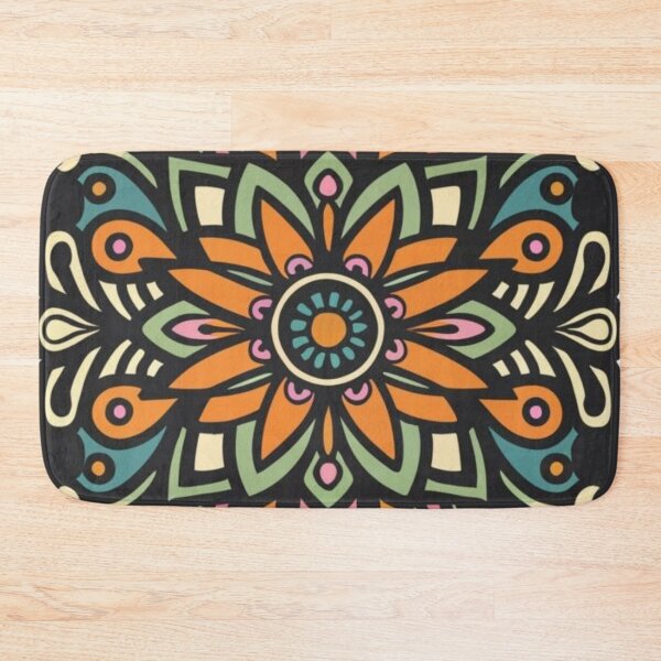 Item preview, design of very small and thin boho wall graphics with flora, duplicate pattern, small art, contains random spots of background color, 2d flat designed and sold by gulka8.