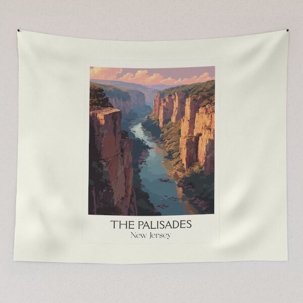 Item preview, The Palisades New Jersey Cliffs | Hudson River Gorge Art designed and sold by TuncGK.