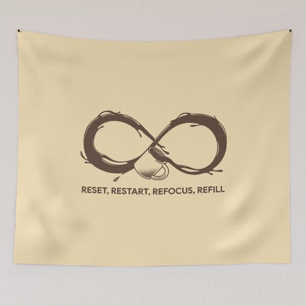 Item preview, Reset Restart Refocus Refill Coffee by Tobe Fonseca designed and sold by Tobe Fonseca®.