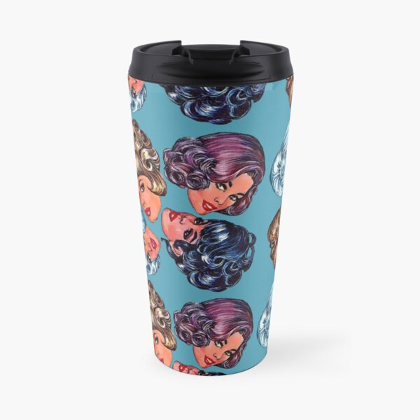 Wigging Out (Blue) Travel Mug