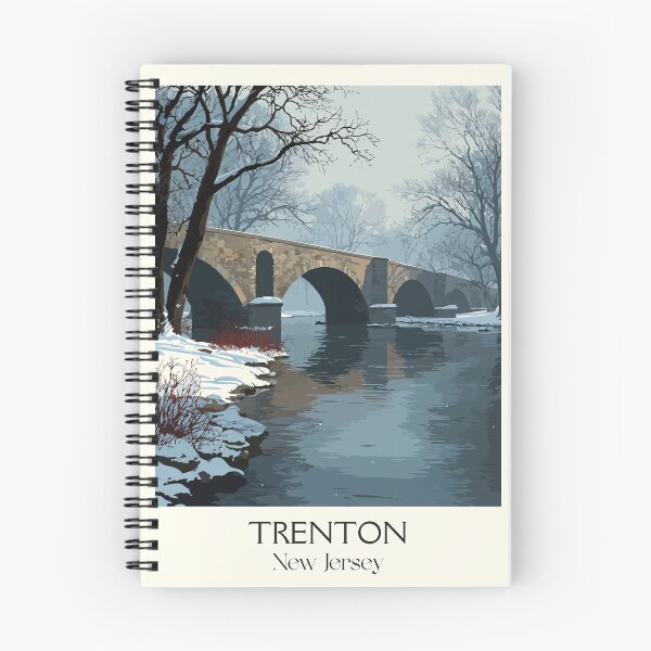 Item preview, Trenton New Jersey Winter | Delaware River Bridge Art designed and sold by TuncGK.