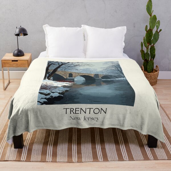 Item preview, Trenton New Jersey Winter | Delaware River Bridge Art designed and sold by TuncGK.