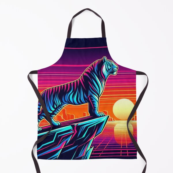 Artikelvorschau, Synthwave Tiger – Neon Majesty at Sunset entworfen und verkauft von Dogandesighn.