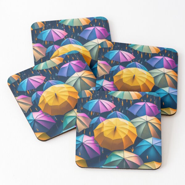 Item preview, colorful umbrellas creating a kaleidoscope of colors, photo, film, 3D rendering, conceptual art, yellow, purple, blue designed and sold by gulka8.