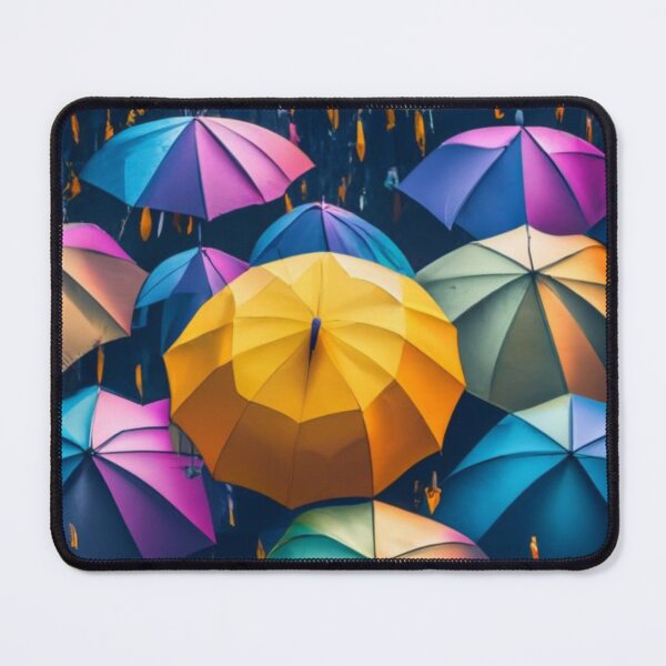 Item preview, colorful umbrellas creating a kaleidoscope of colors, photo, film, 3D rendering, conceptual art, yellow, purple, blue designed and sold by gulka8.