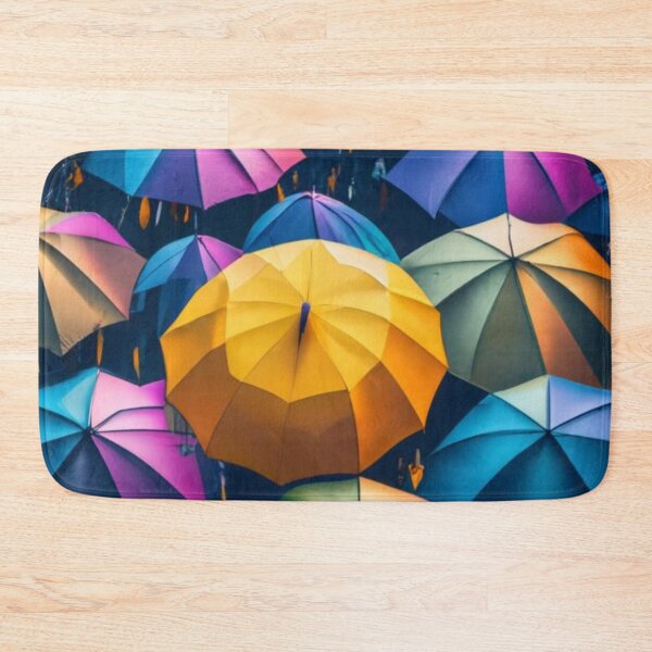 Item preview, colorful umbrellas creating a kaleidoscope of colors, photo, film, 3D rendering, conceptual art, yellow, purple, blue designed and sold by gulka8.