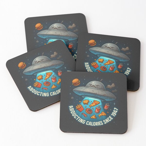 Item preview, Abducting Calories Since 1947 – Funny UFO Junk Food Design designed and sold by OddJobsOnly.