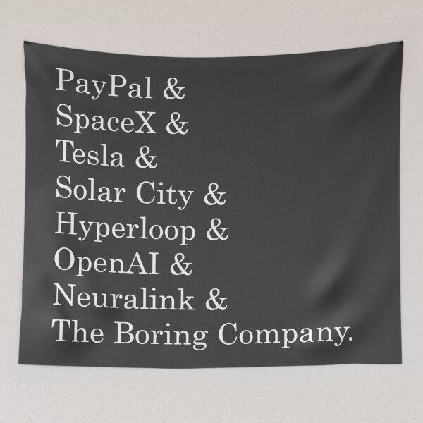 Item preview, Elon Musk Companies designed and sold by Stueber.