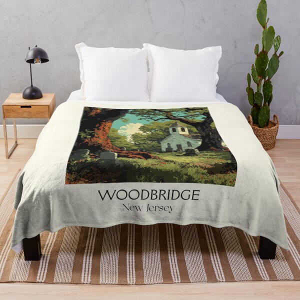 Item preview, Woodbridge New Jersey History | Colonial Church Art Print designed and sold by TuncGK.