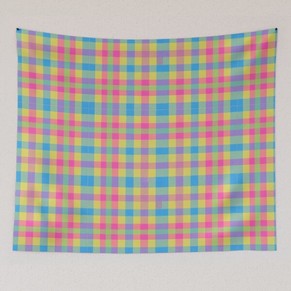 Item preview, vivid checkered pattern, vivid, illustration, photo, fabric pattern, beautiful print, graphics, multicolor designed and sold by gulka8.