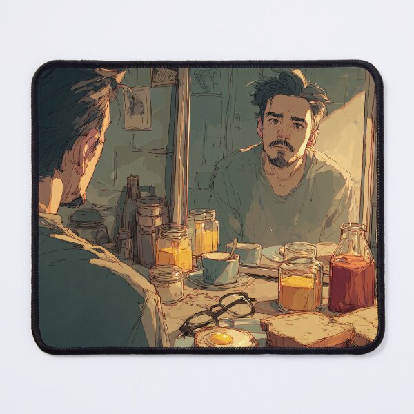 Item preview, Moody Morning Reflection Slice of Life | Cinematic Isolation Aesthetic Digital Painting designed and sold by MetroEnvision.