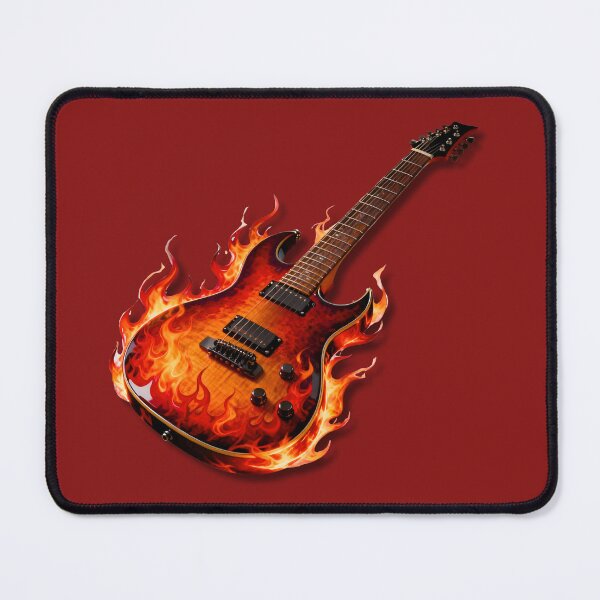 Item preview, AN ELECTRIC GUITAR FLAMES AND FIRE designed and sold by infinitearte.