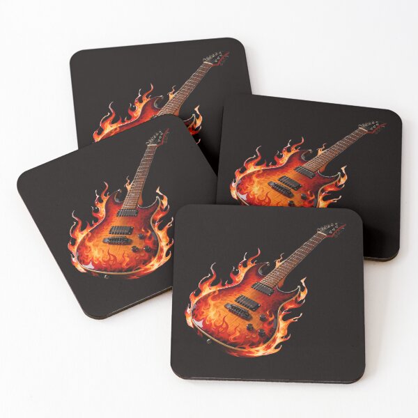 Item preview, AN ELECTRIC GUITAR FLAMES AND FIRE designed and sold by infinitearte.