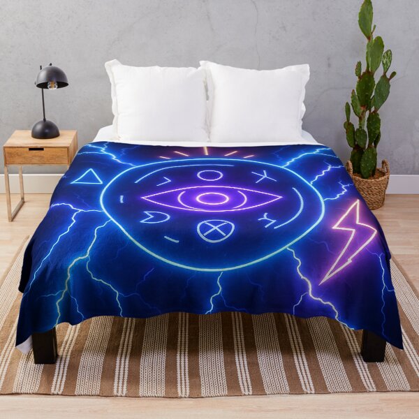 Item preview, Mystical Neon Eye Symbol – Futuristic Lightning Design designed and sold by FUIRY .