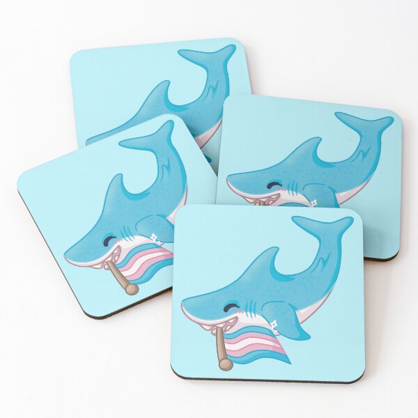 Item preview, Trans Pride Shark! :) designed and sold by IonzysStudio.